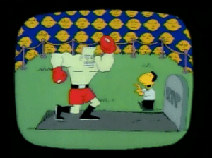 You couldn't actually dance on someone's grave, even in "Punchout!".