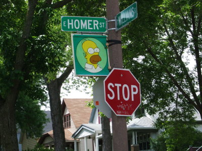 Homer Street Sign