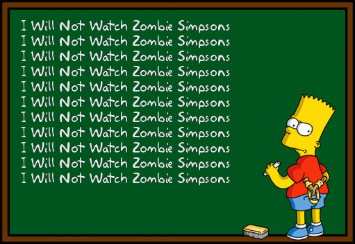 Zombie Simpsons Chalkboard