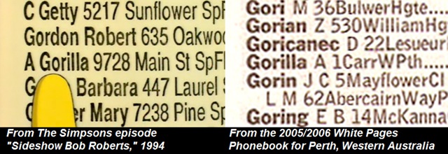 Phonebook, Gorilla A