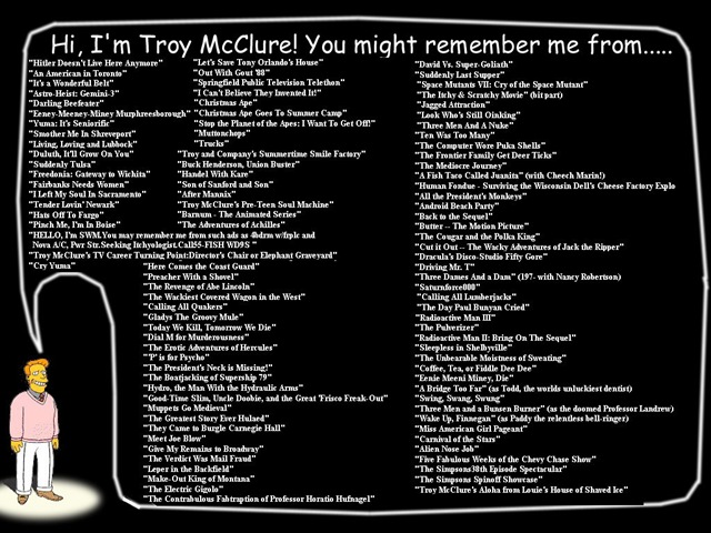Troy McClure Titles (and then some)