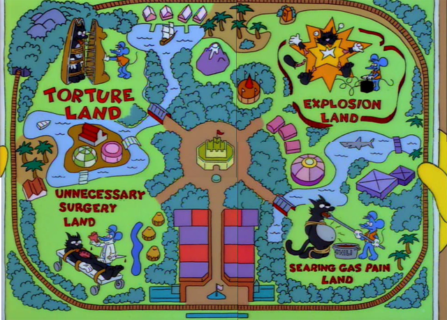 Itchy & Scratchy Land Map