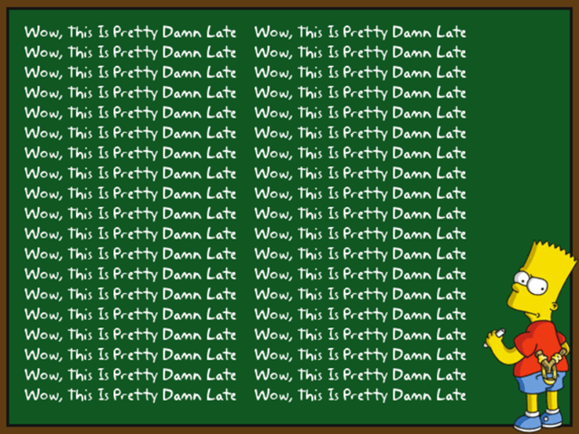 Chalkboard - Treehouse of Horror XXIV