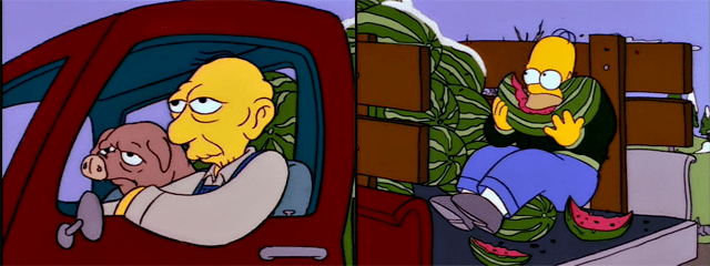 Homer, Zeke, and Watermelons